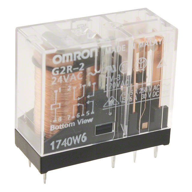 RELAY Omron G2R-2 AC200/220V  Power Relay Plug-in terminal type. Standard type 2 poles. Coil rated :5.5mA