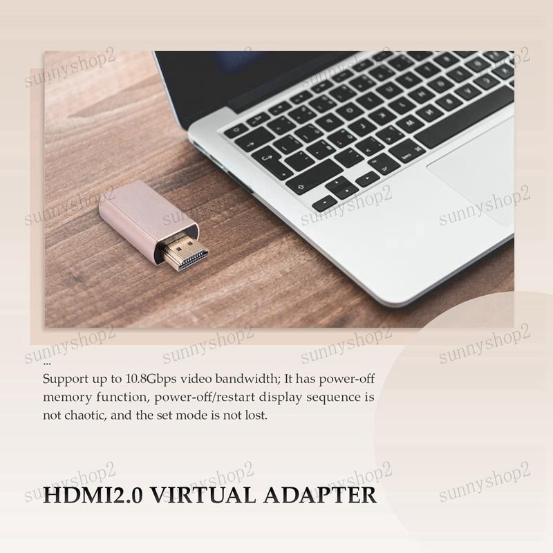 [sunnyshop2019] อะแดปเตอร์ที่จับสัญญาณ HDMI KVM HDMI2.0 EDID DDC ปลั๊กดัมมี่ สําหรับจอแสดงผล HDMI อิมูเลเตอร์ เป็น 3840X2160
