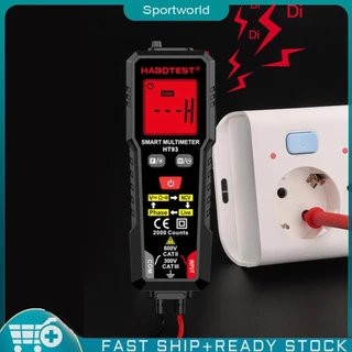 สต็อกพร้อมในกรุงเทพ🚚 Habotest HT93 มัลติมิเตอร์ดิจิทัล AC DC วัดแรงดันไฟฟ้าอัตโนมัติ นับ 2000 โอห์ม แอมมิเตอร์ แบบมือถือ True-RMS Autorange แบบพกพา NCV โวลต์มิเตอร์แอ