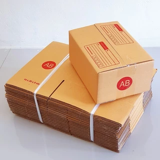ร้านQuickBox - กล่องไปรษณีย์ ฝาชน size AB (10 ใบ) กล่องพัสดุ กล่องไปรษณีย์ ราคาส่ง พร้อมส่ง