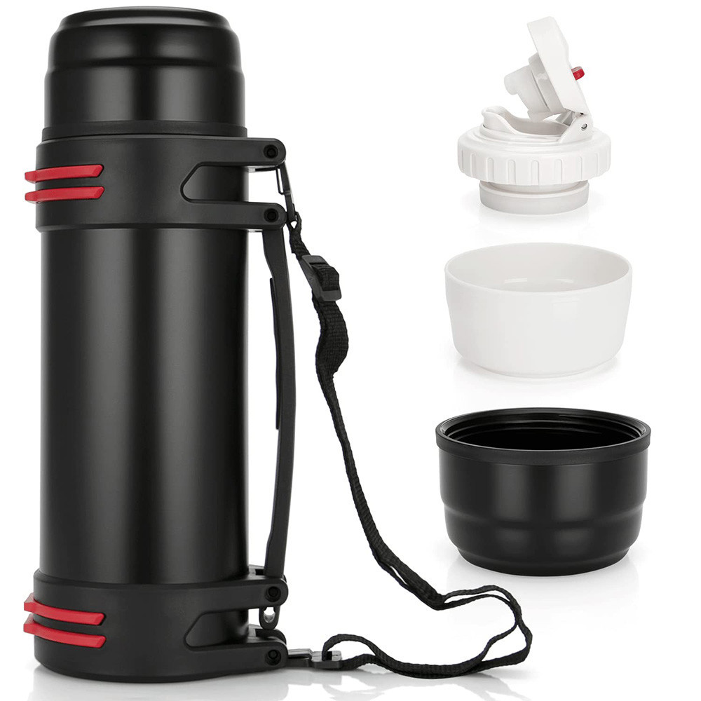 1.6L Large Capacity 304 Stainless Steel Business vacuum Thermos Keep Warm and Cold Bottle