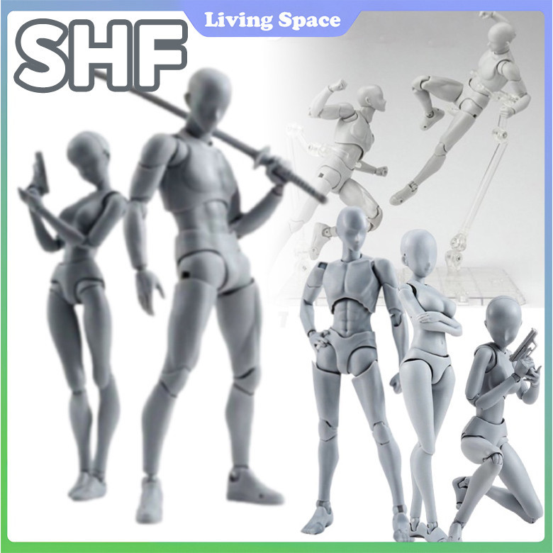 【COD】จัดส่งทันที SHF Human Mannequin ฟิกเกอร์ หุ่นโมเดล ชาย หญิง หุ่นฟิกเกอร์มนุษย์ ขยับได้ สําหรับศิลปิน