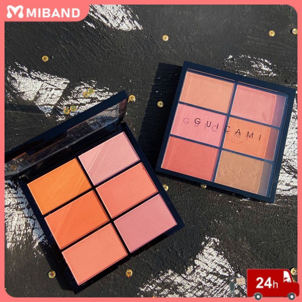 พร้อมส่ง Guicami 6in1 Matte Blush Face Makeup Eyeshadow Makeup Palette Cheek Blush Powder Makeup Kit