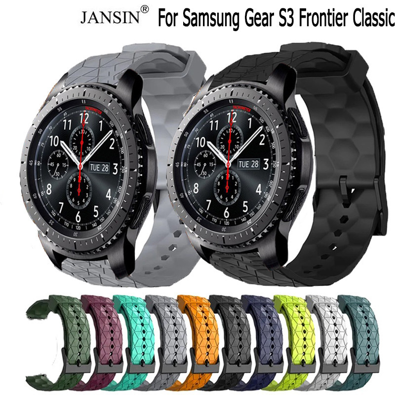 สายนาฬิกาข้อมือซิลิโคน ลายฟุตบอลคลาสสิก สําหรับ samsung gear s3 frontier samsung gear s3 frontier