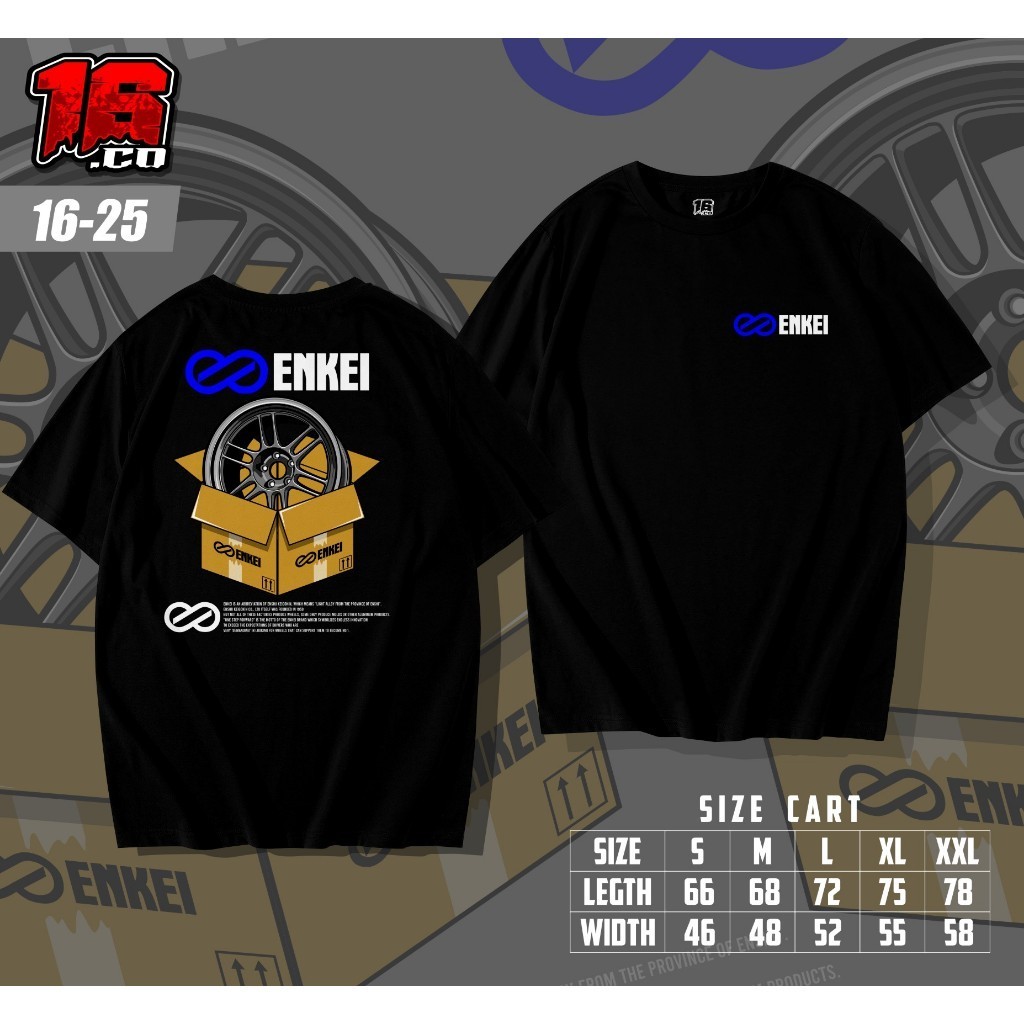 Enkei RPF1 Rim Racing เสื ้ อยืด ENKEI RPF1 Rim เสื ้ อยืดสําหรับผู ้ ชายและผู ้ หญิงยานยนต ์ เสื ้ 