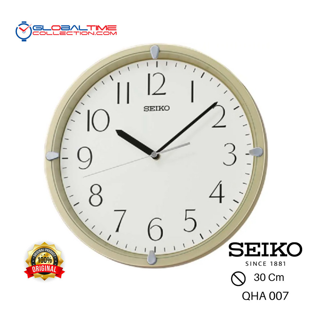 นาฬิกาแขวนผนัง Seiko QHA 007 สีทอง