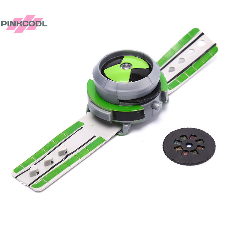 Pinkcool ขายดี Ben 10 สไตล์ นาฬิกา ของแท้ ของเล่นสําหรับเด็ก สไลด์โชว์นาฬิกา ขายดี