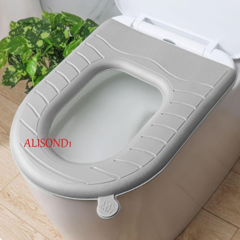 Alisond1 EVA ฝารองนั่งชักโครก พร้อมที่จับ กันน้ํา เบาะรองนั่งชักโครก นุ่ม สากล ใช้ซ้ําได้ กาวปิด เสื่อห้องน้ํา