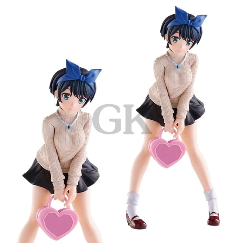 GK Anime Rent Girlfriend Sarashina Ruka Figure 18cm PVC Standing Black Pleated Skirt Action Model Toys Doll Collect Orna