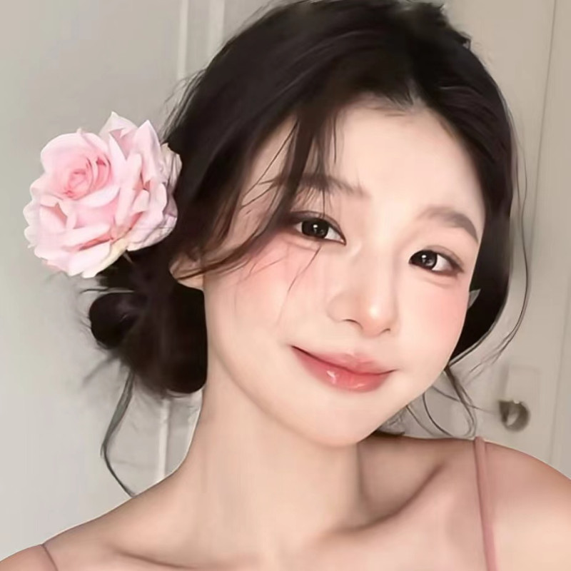 ใหม่ กิ๊บติดผม รูปดอกกุหลาบ หรูหรา สไตล์เกาหลี เครื่องประดับผมหน้าม้า แฟชั่นสําหรับผู้หญิง