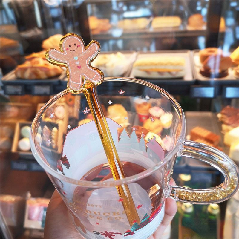 Starbucks แก้วกาแฟ ลายคนขนมปังขิง เปลี่ยนสีได้ 355 มล. ของขวัญคริสต์มาส - รูปที่ 4