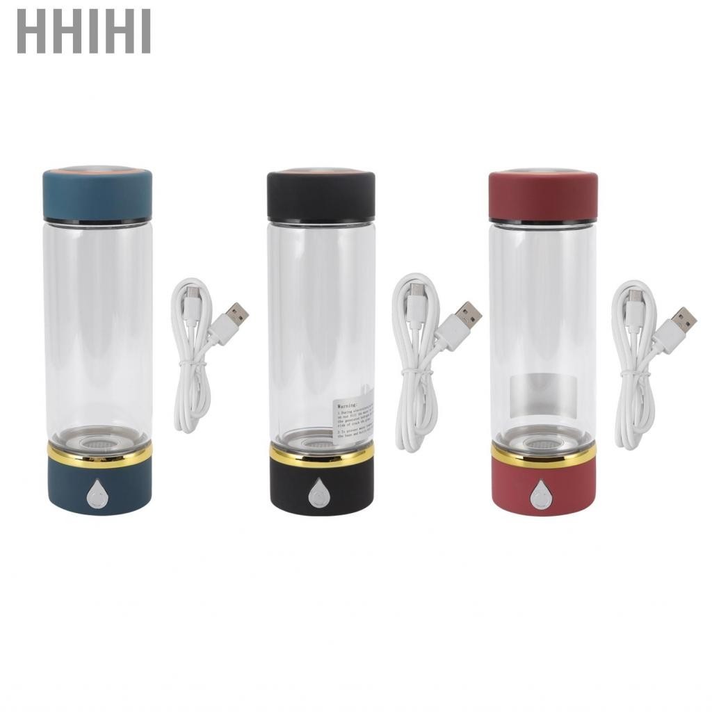 Hhihi 380ml Hydrogen Water Generator USB Charging Intelligent Portable Ionizer Bottle Super Antioxidan Hydrogen-Rich Cup