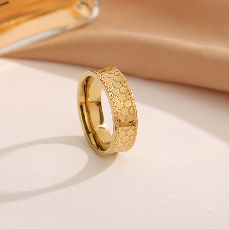 แหวนเหล็กไทเทเนียม ทอง 18k จี้รูปมังกร เครื่องประดับแฟชั่น สําหรับคู่รัก