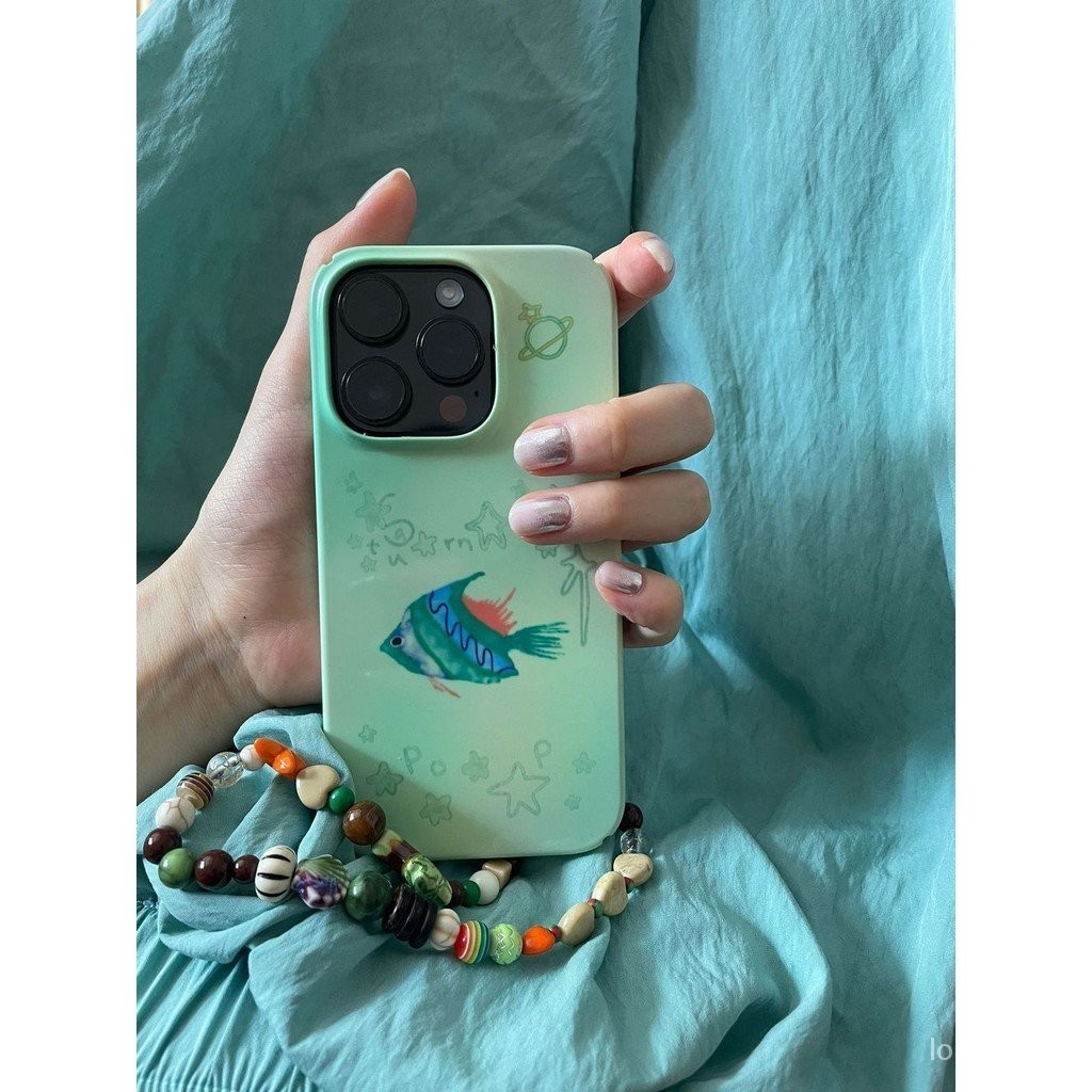 ใหม่ เคสโทรศัพท์มือถือแบบแข็ง กันกระแทก ลายการ์ตูนปลา แนวสตรีท สีวาว สําหรับ Iphone 15promax 14promax 13promax 12promax 11promax 11pro xsmaxs