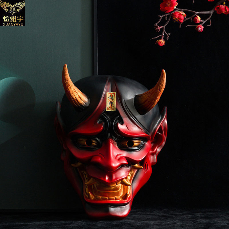 จี้เรซิ่น รูปหน้ากากสยองขวัญ Ukiyo-e สไตล์ญี่ปุ่น กันกระแทก สําหรับร้านสัก