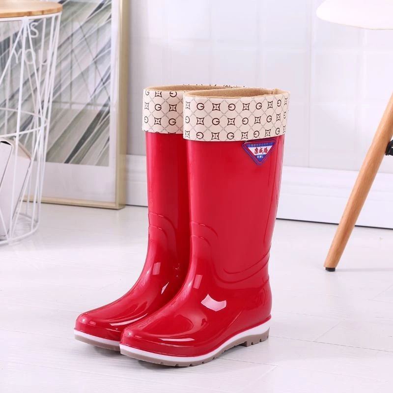 รองเท้าบูทกันฝนผู้หญิง ทรงสูงกลางน่อง รองเท้ายางกันลื่น thumbnail 4