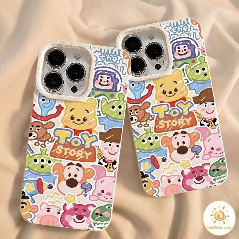 [ส่วนลด]น่ารักหมีพูห์สตรอเบอร์รี่หมีครอบคลุมเข้ากันได้ ไอโฟน 11 For iPhone12 13 14 15 Pro MAX X XS XR XS 7 8 Plus SE2020