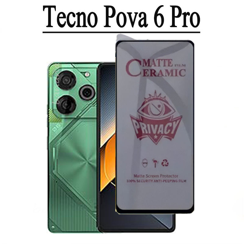 Tecno Pova 6 pro ฟิล์มกระจกนิรภัยกันรอยหน้าจอ กันแอบมอง เพื่อความเป็นส่วนตัว สําหรับ Tecno pova6 pro