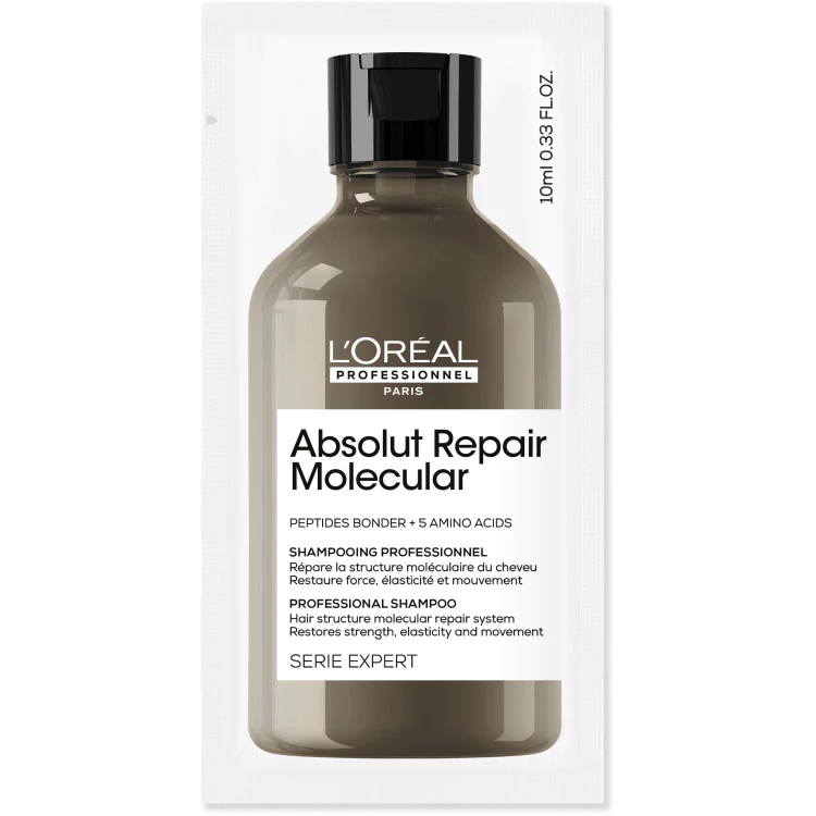 [สินค้าสมนาคุณงดจำหน่าย] ABSOLUT REPAIR MOLECULAR SHAMPOO 10ML แชมพูเนื้อครีมกู้ผมเสียจากการทำเคมีซ้ำซ้อน