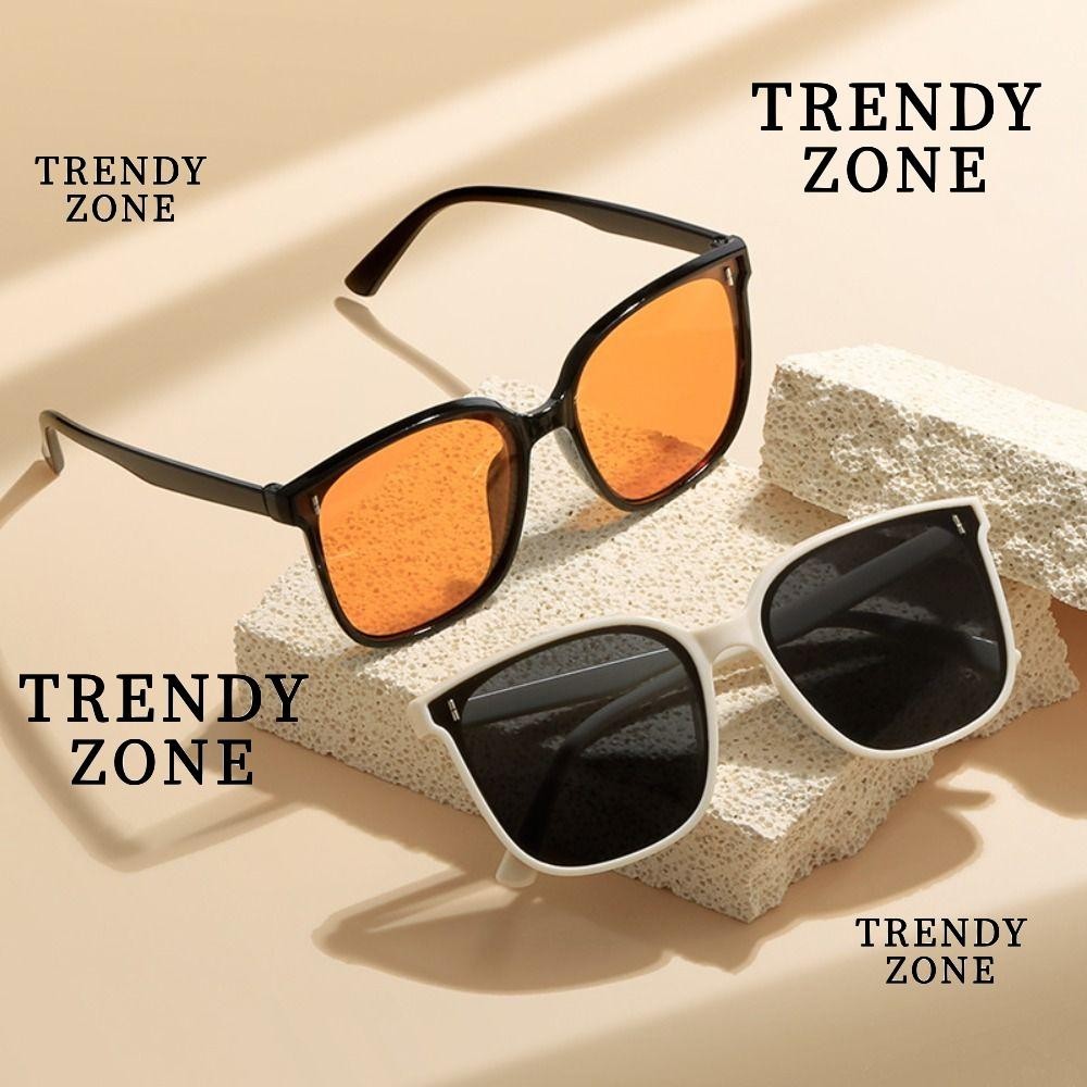 Trendyzone แว่นตากันแดดแฟชั่น กรอบสี่เหลี่ยม ป้องกัน UV400 Y2K สําหรับถ่ายภาพทุกวัน