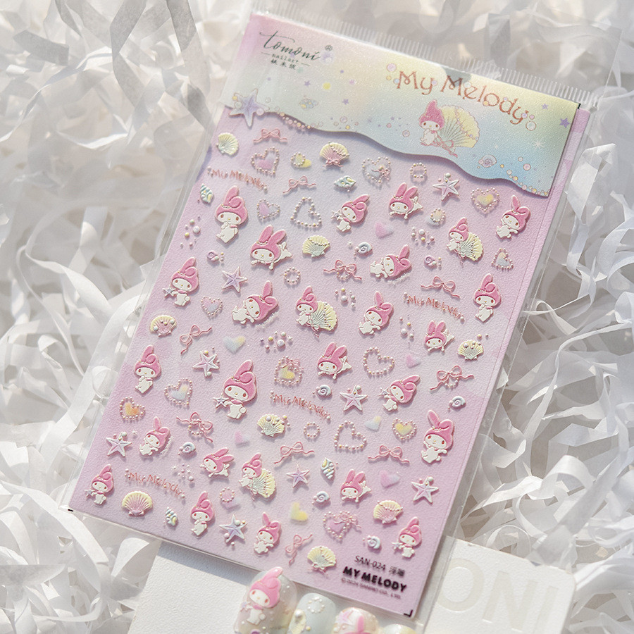 [Meow.Sensei] Sanrio & tomoni Cooperation Style สติกเกอร์ ลายนูน สําหรับติดตกแต่งเล็บ SAN Series 024 Melody