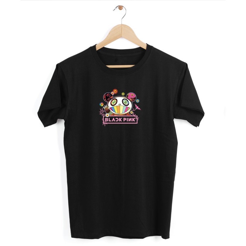 BLACKPINK + Takashi Murakami Pandakashi Logo T-Shirt (Hitam) - S
