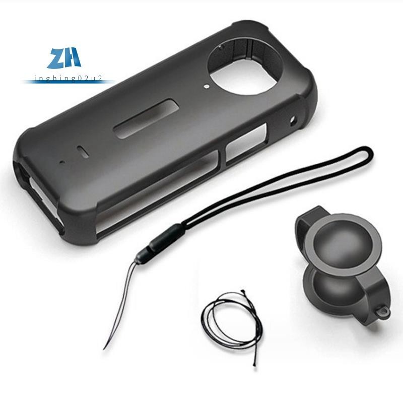 เคสซิลิโคน พร้อมสายคล้อง กันรอยขีดข่วน สําหรับกล้องพาโนรามา Insta360 X3