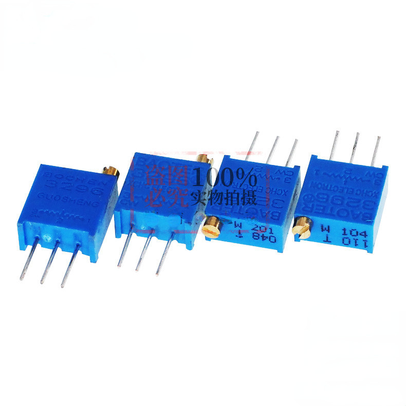 โพเทนชิโอมิเตอร์ โพเทนชิโอมิเตอร์ ปรับค่าได้ 3296W 1K 2K 5K 10K 100K 103 100R 10 ชิ้น