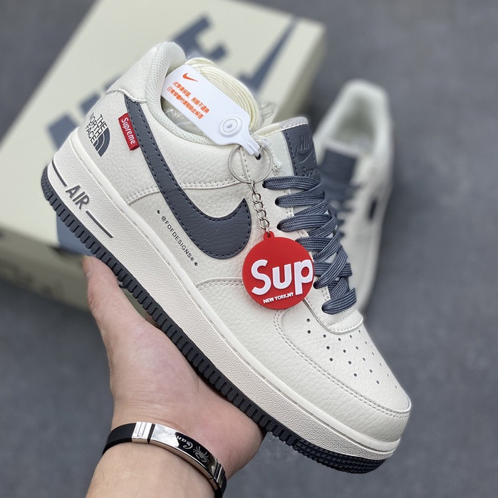 {พร้อมส่ง} N k Air Force 1 low'07 "Nike" รองเท้าลําลอง ข้อสั้น คลาสสิก สามตะขอ