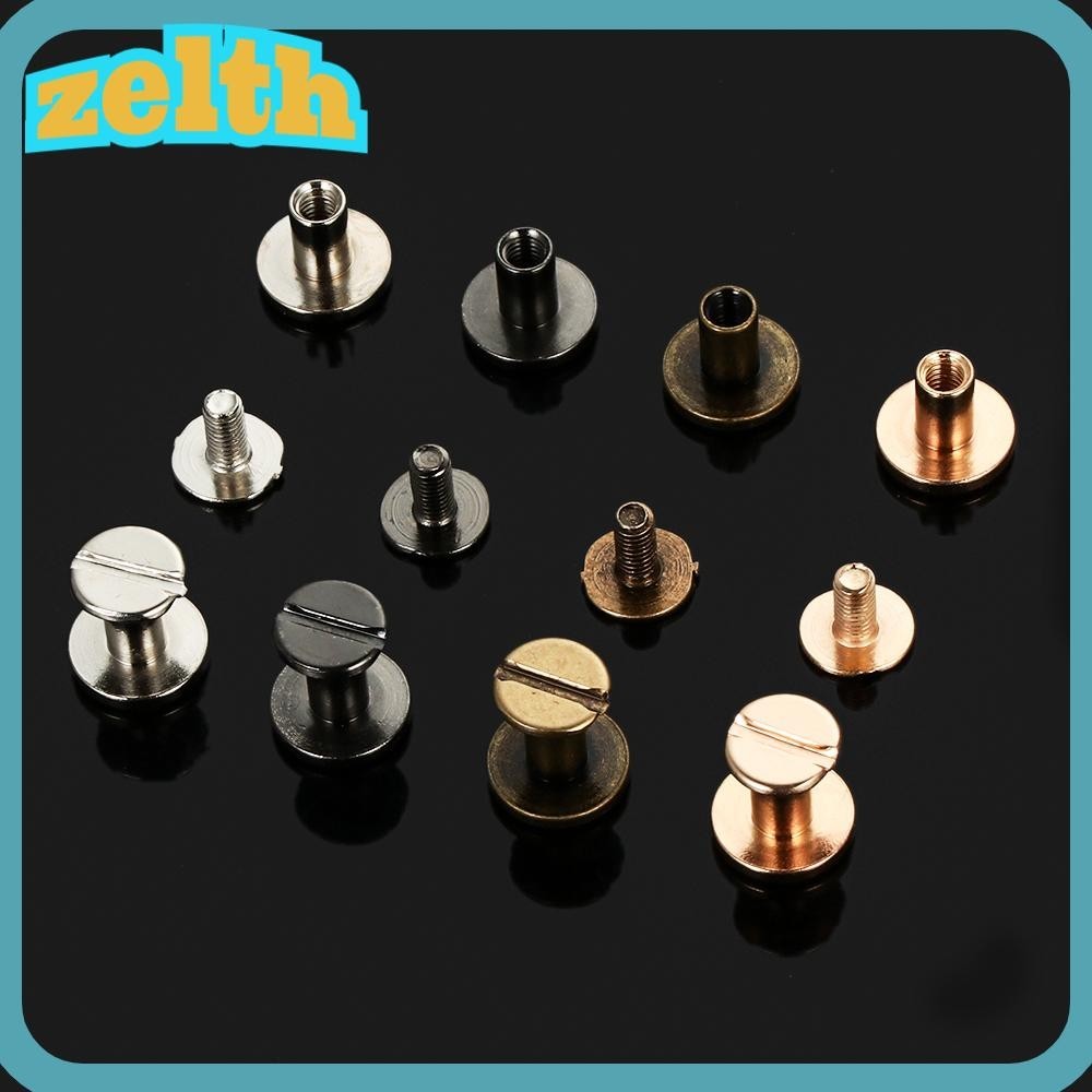 【⚡เวลาจำกัดราคาต่ำ】Zelth สกรูหมุดทองเหลือง หัวกลม 5 6.5 8 มม. สําหรับสายคล้องกระเป๋าเดินทาง 10 ชิ้น