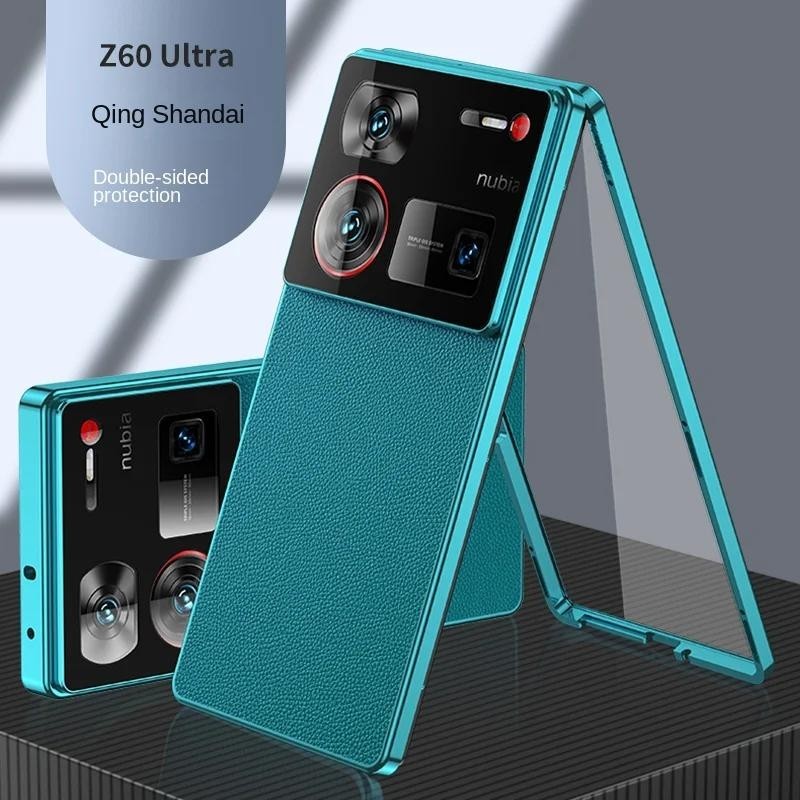 Nubia Z60 Ultra Case 360 Full Protection Clear กระจกนิรภัยด้านหน้า Hard Cover กลับ PU หนังสําหรับ Nu