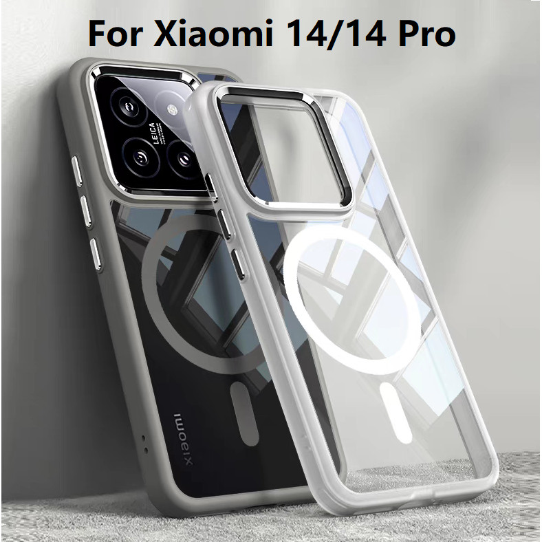 การชาร์จแม่เหล็ก ความละเอียดสูง คริลิค เคส Xiaomi 14 15 17 Pro Max เคสโทรศัพท์ Mi14 Mi15 Mi17 Case เ