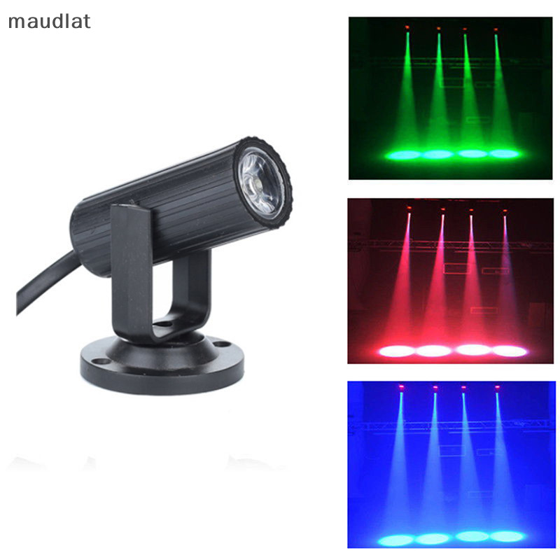 Maud RGBW 1W LED เวที Lighg Spin Pinspot Light Beam สปอตไลท์ปาร์ตี้ DJ DISCO DMX EN