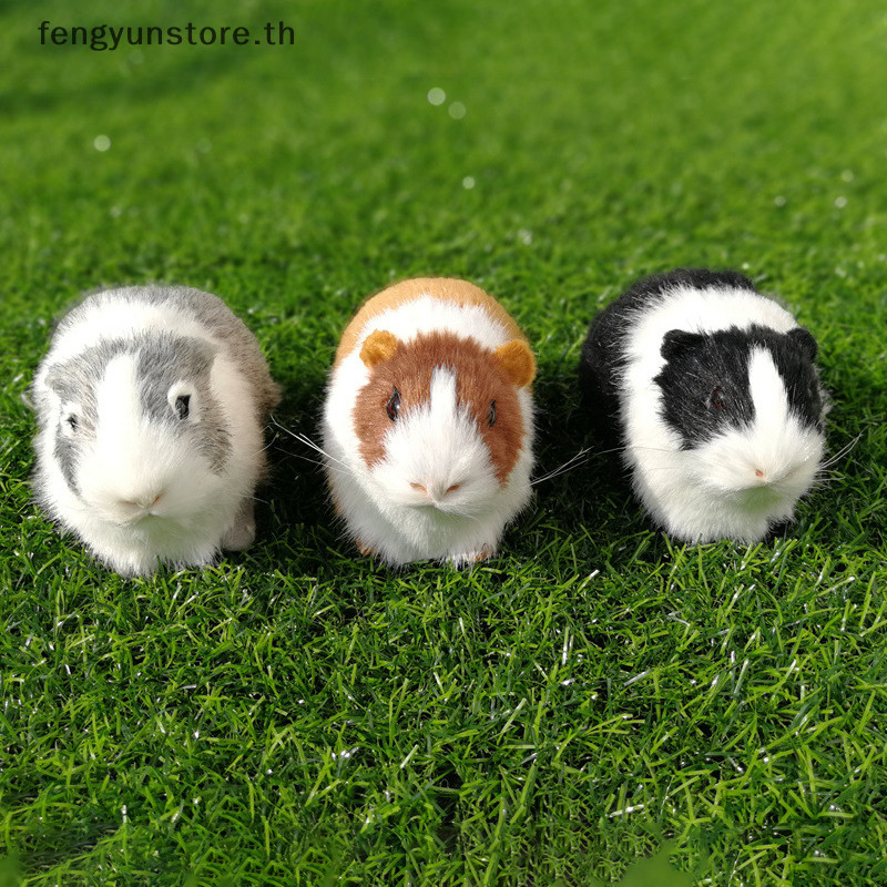 YUNSTORE จําลอง Guinea Pig หนูแฮมสเตอร์ สัตว์ ตุ๊กตาเด็ก ของขวัญวันเกิด TH