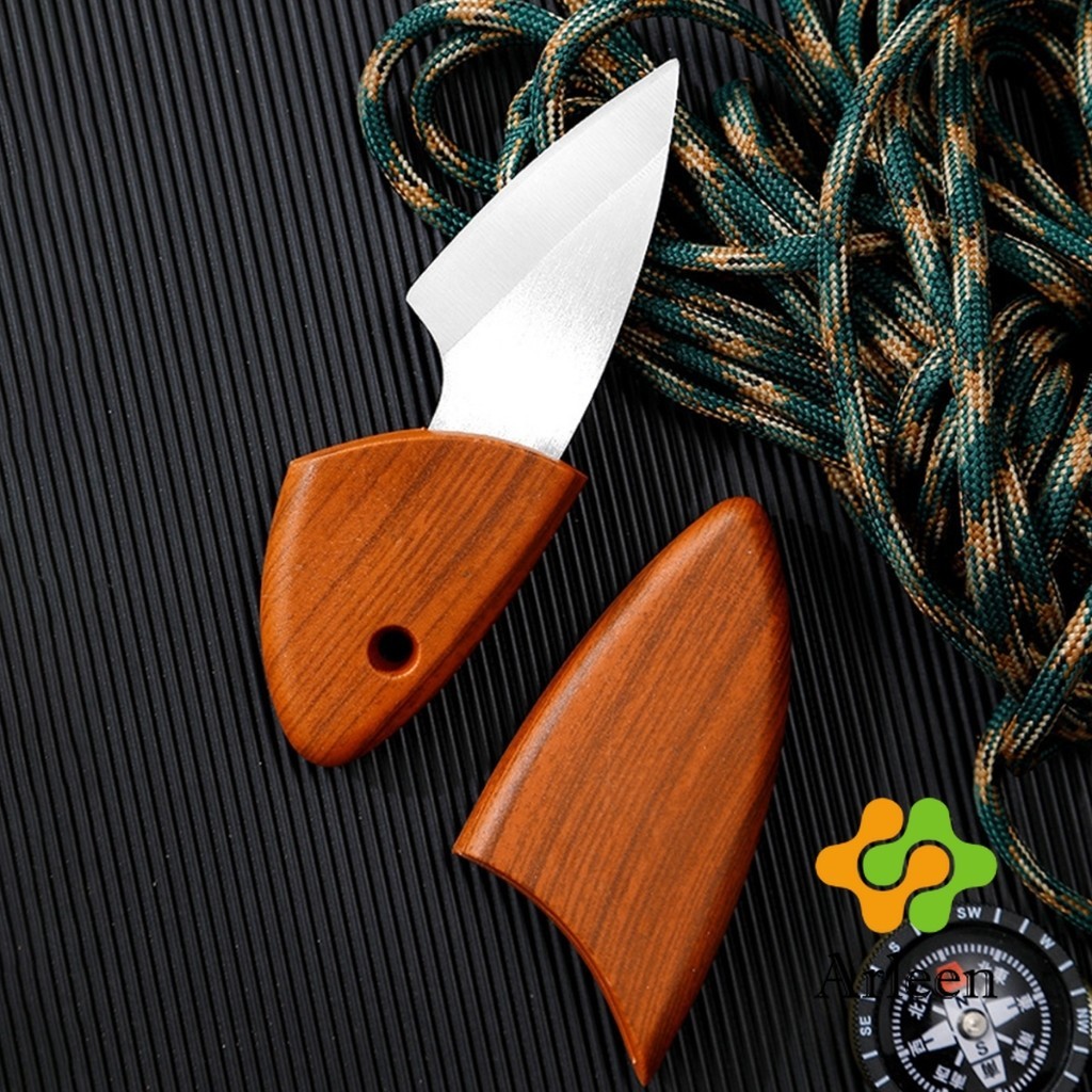 Arleen มีดขนาดเล็ก มีดพก ที่จับและปลอกพลาสติก พกติดตัวได้ Fruit knife