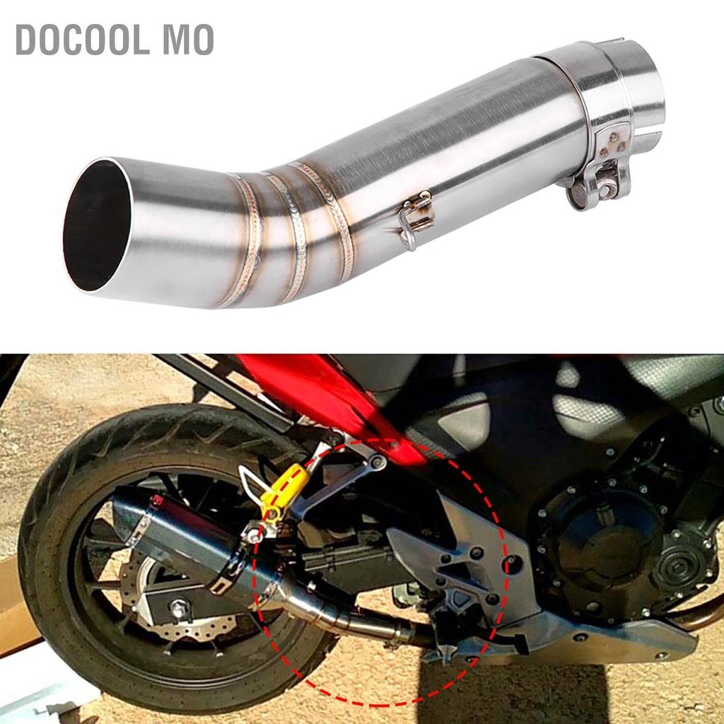Docool Mo เชื่อมต่อท่อไอเสียรถจักรยานยนต์ท่อกลางสำหรับ CBR500R CB500X CBR500 CB500F