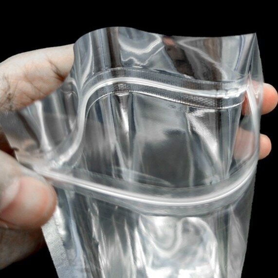 ถุงฟอยด์สีเงิน ถุงรูดใส่อาหารตั้งได้  ซองใส่ข้าวสาร แพ็คละ50ใบ  มีแถบปิดใส่ขนม ขยายข้าง สามารถสกรีนได้ - รูปที่ 4