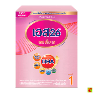 เอส-26 เอสเอ็มเอ 360 สมาร์ท แคร์ 1 นมผงดัดแปลงสำหรับทารก 200 ก.
