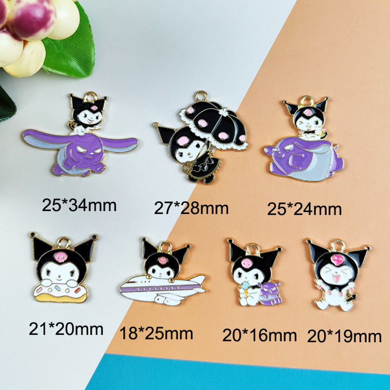 DIY โลหะผสมหยดน้ำมันเครื่องประดับอุปกรณ์เสริมการ์ตูนน่ารักปีศาจน้อยร่ม Kulomi จี้