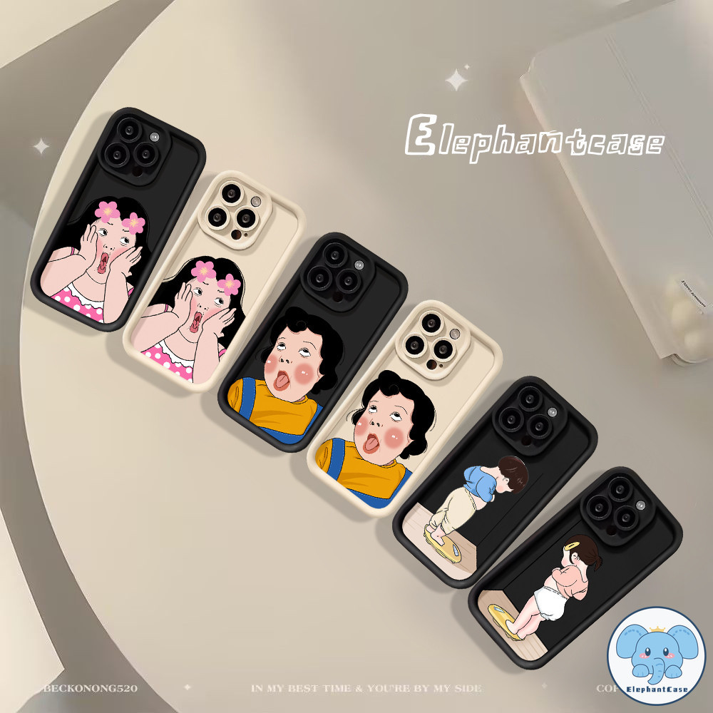 คู่รักการ์ตูนตลกสาวปกเด็กชาย Redmi 12C 9 10 12 9A 13C 10A 10C 9C NFC 9T A1 Note 11 10 13 8 12 9 Pro 10s 11s POCO M3
