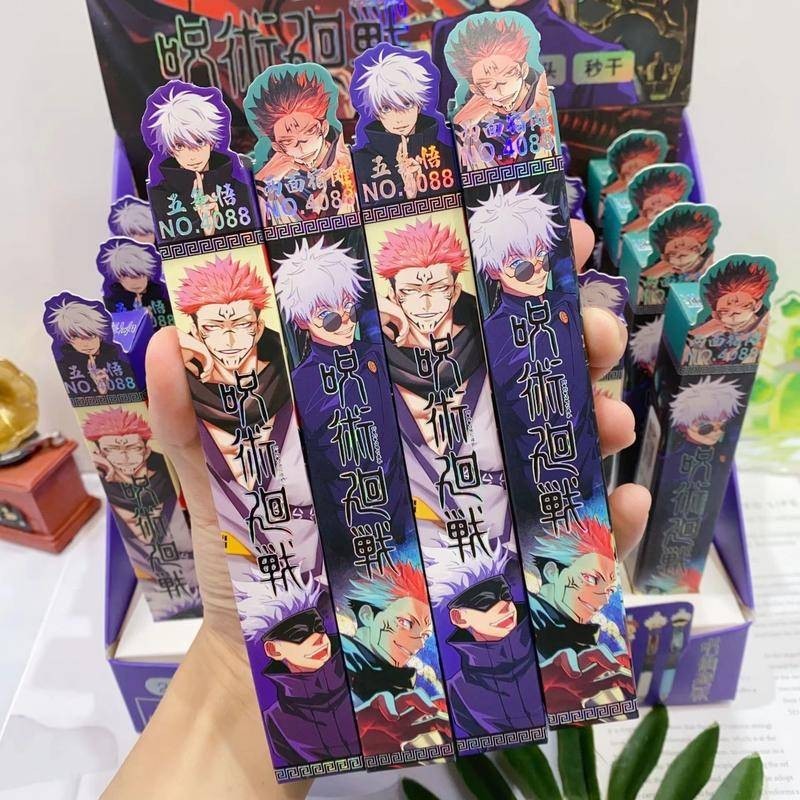 1 ชิ้น อะนิเมะ Jujutsu Kaisen ปากกาลูกลื่น Satoru Gojo Itadori Yuji Ryomen Sukuna จี้โลหะเจลปากกาอุปกรณ์นักเรียนของขวัญเครื่องเขียน