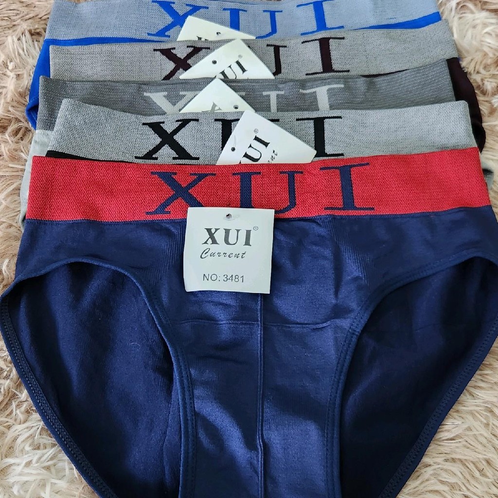 กางเกงในชาย XUI ขาเว้า ใส่สบาย เอว 26-38 นิ้ว ไร้ตะเข็บ ไร้รอบต่อ แพ็ค 5 ตัว ขนาดฟรีไซส์