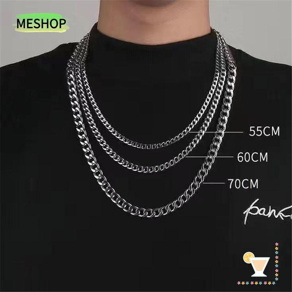 Me 5/7/9/มม.สร้อยคอสแตนเลสทองเงินChokerคอโลหะสุดเท่