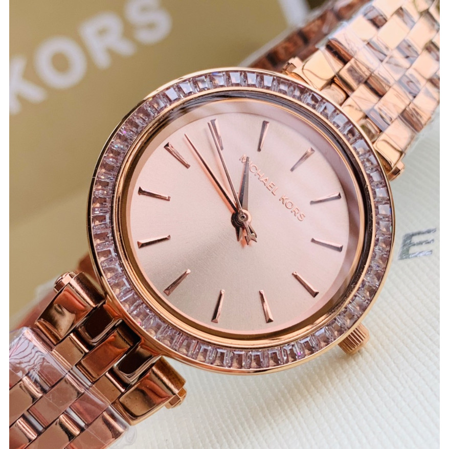 Michael Kors MK3366 Darci Three-Hand Watch with Glitz Accents 33mm