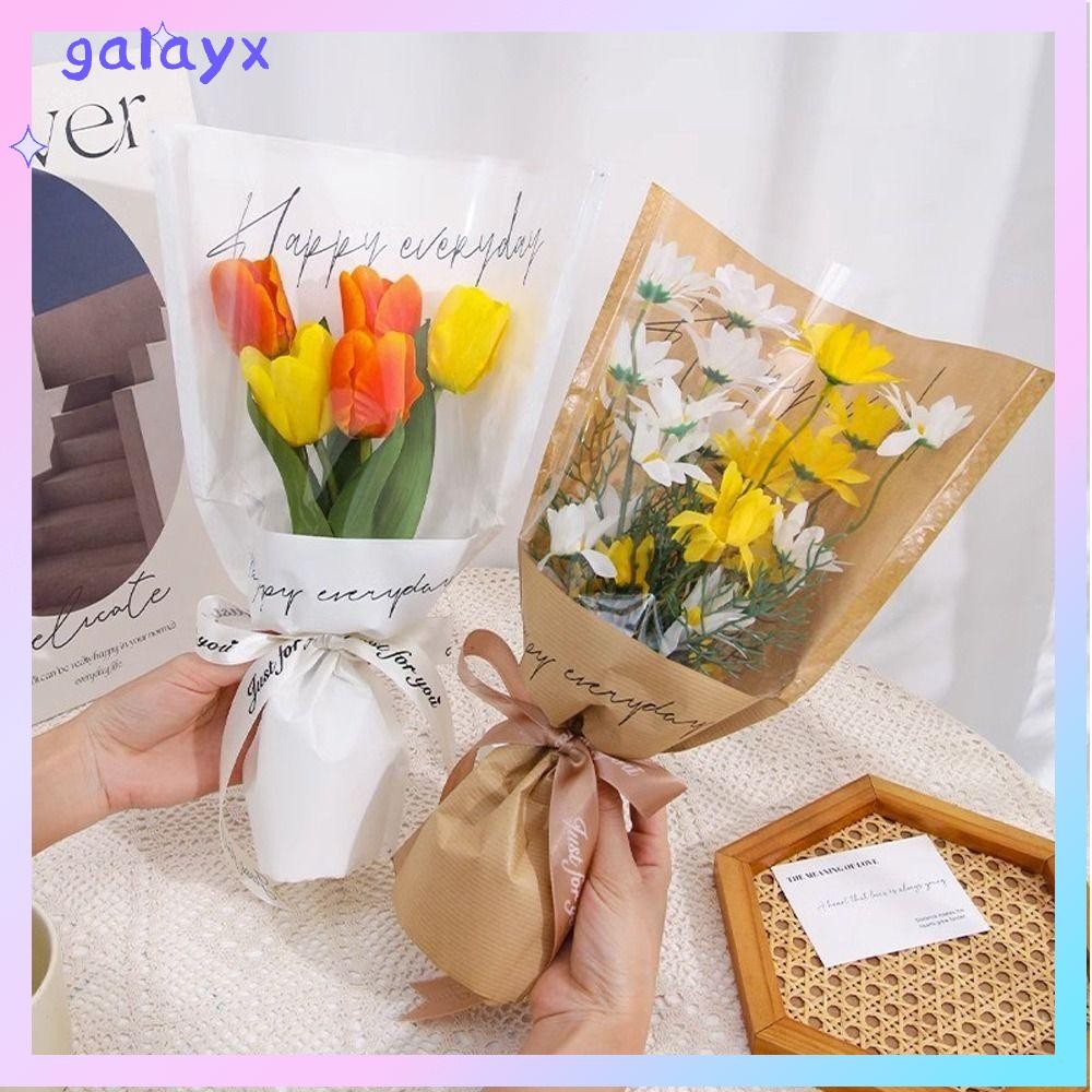 Galayx 20/30PCS Rose Packing Sleeve Bag,พลาสติกห่อช่อดอกไม้ถุงบรรจุ,ความจุขนาดใหญ่ใสเดี่ยวRose Flowerบรรจุภัณฑ์ถุงวันวาเลนไทน์