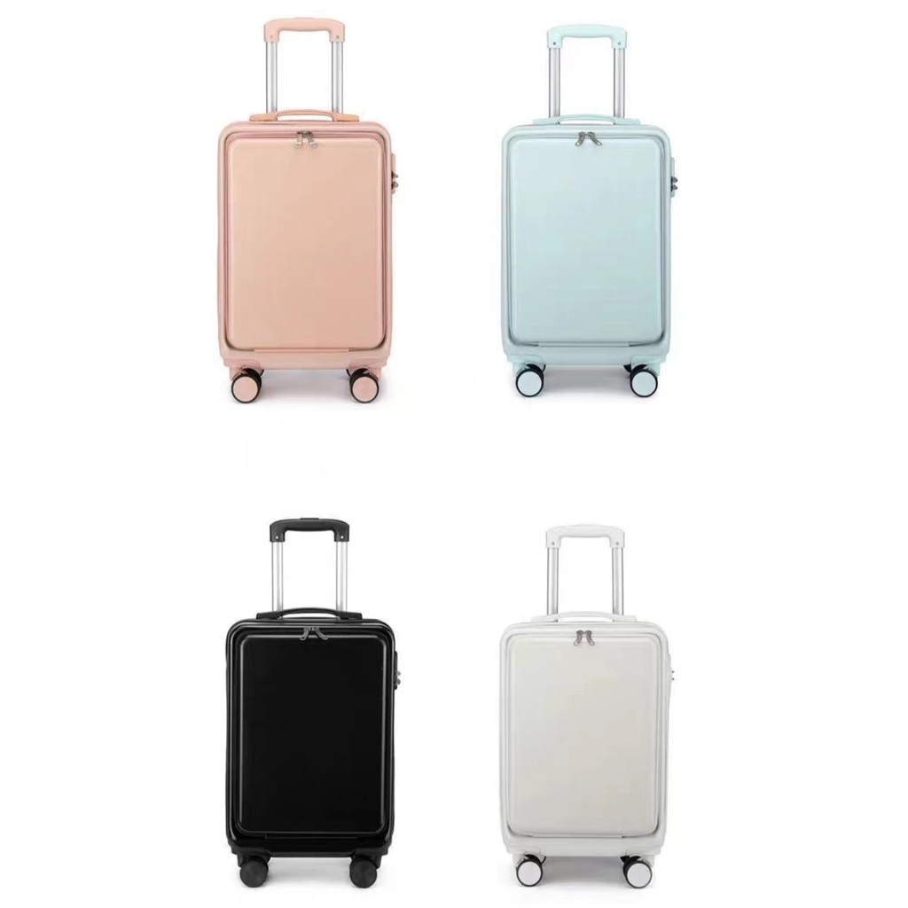 【สต็อกไทยพร้อมส่ง】กระเป๋าลาก 20/24/26นิ้ว กระเป๋าเดินทางฝาเปิดด้านหน้า เวอร์ชั่นเกาหลี น้ำหนักเบา ลากขึ้นเครื่อง ใส่โน๊ตบุ๊ค