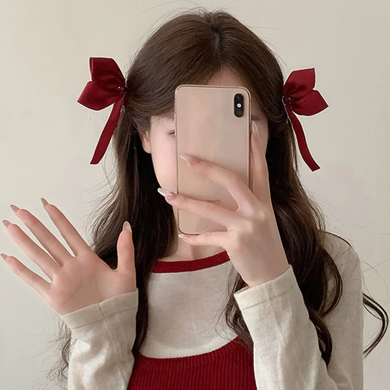 Rubuyou กิ๊บโบว์ขนาดใหญ่ แฮนด์เมด สีขาว แพ็ค 2 ชิ้น thumbnail 4