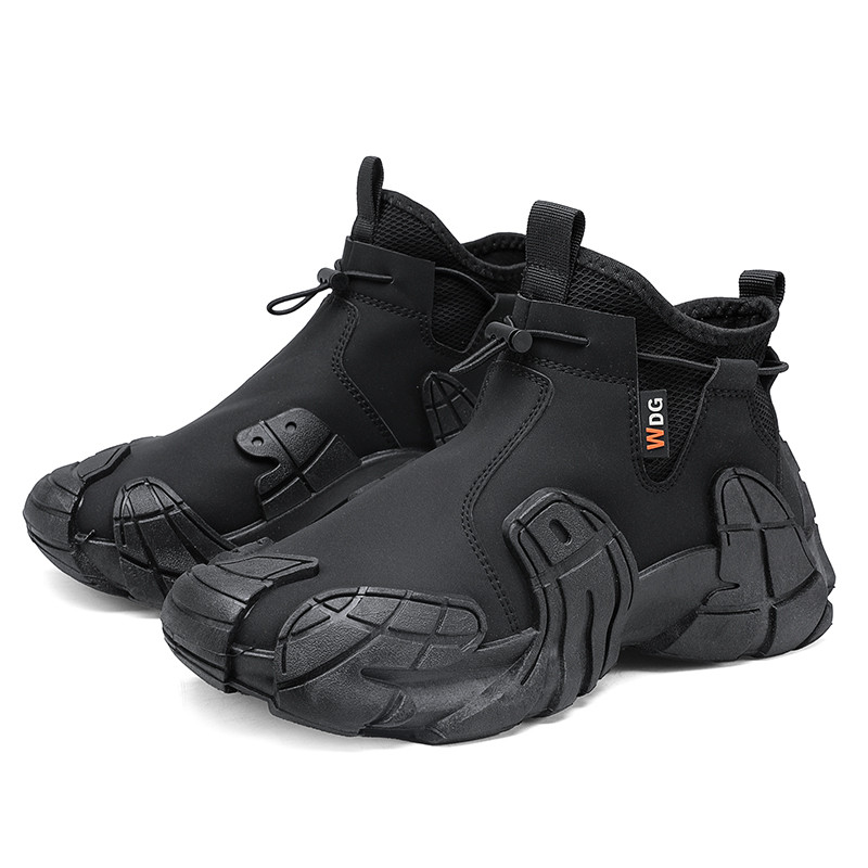 39-45 รองเท้ามาร์ตินลําลองผู้ชายแฟชั่นเรียบง่ายกันน้ํากันลื่นหลวม