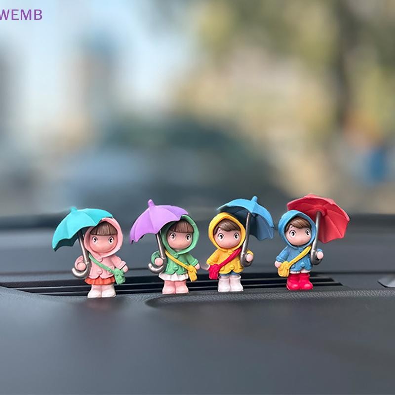 Wemb ร่มน่ารักคู่รถตกแต่งภายในตัวเลขการกระทํากระจกมองหลังอัตโนมัติแดชบอร์ดเครื่องประดับสําหรับรถอุปกรณ์เสริมใหม่