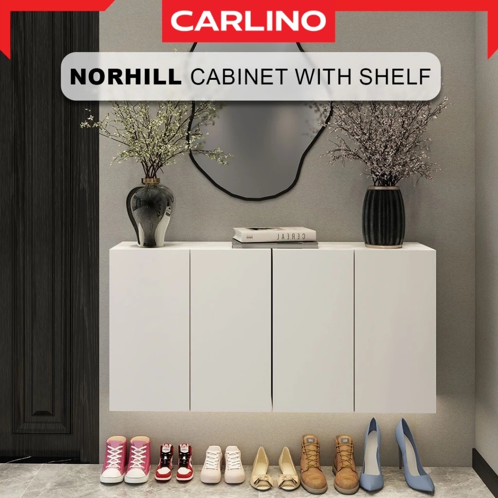 พร้อมส่ง!! Carlino: ตู้รองเท้า ตู้แขวนผนังสำหรับเก็บรองเท้า ตู้เก็บของ ใส่ของได้จุใจ มีสไตล์ Norhill Shoe Cabinet
